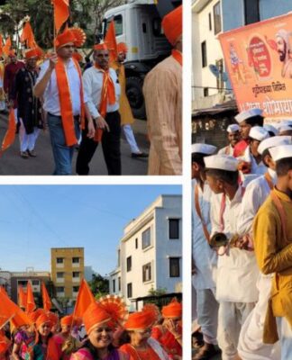 बाणेर बालेवाडी भागात हिंदू नववर्ष निमित्ताने शोभायात्रा