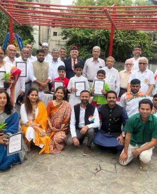 स्वातंत्र्य दिनी उच्च कामगिरी करणाऱ्या खेळाडूंचा बालेवाडी वेल्फेअर फेडरेशन द्वारा सत्कार