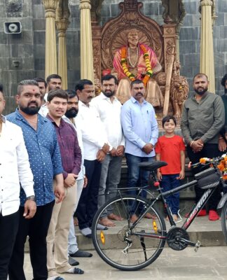 छत्रपती शिवाजी महाराजांच्या ३५०व्या राज्याभिषेका निमित्त तब्बल ४२८० किमी सायकल प्रवास करणार मावळे