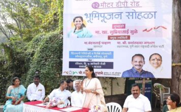 बराटे एम्पायर ,अशा रेसिडेन्सी कर्वेनगर परिसरातील रस्त्याचे खासदार सुप्रिया सुळे यांच्या हस्ते भूमिपूजन