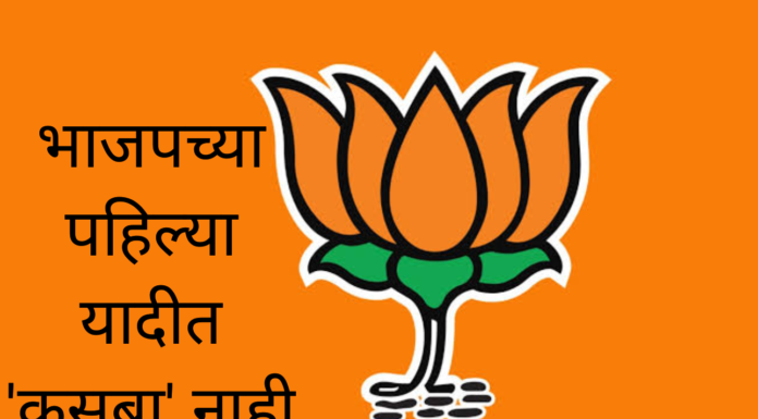 भाजपच्या पहिल्या यादीत ‘कसबा’ नाही आश्चर्याचा धक्का
