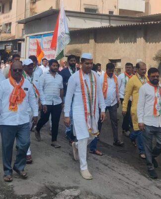 महाविकास आघाडीचे उमेदवार सचिन दोडके यांचा धायरी गावात पदयात्रा काढून प्रचार