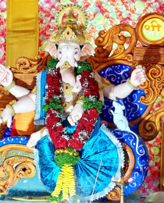 महाळुंगे येथे बेलएअर सोसायटीत गणेशोत्सव उत्साहात साजरा