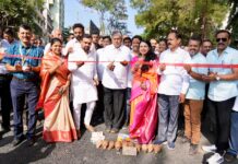 ना. चंद्रकांतदादा पाटील यांच्या प्रयत्नामुळे २५ वर्षापासून रखडलेला रस्त्याचा प्रश्न मार्गी ; एकलव्य कॅालेज जवळील मिसिंग लिंकचे लोकार्पण