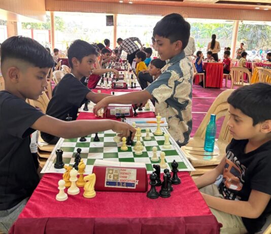 “सुपर सनी मंथ” क्रीडा महोत्सवाअंतर्गत सोमेश्वर चषक रॅपिड बुद्धिबळ स्पर्धा; सिद्धांत गायकवाड, रियान मोहम्मद, संकलेचा जिनम, गोरांक्ष खंडेलवाल, विहान कांबळे संयुक्त आघाडीवर