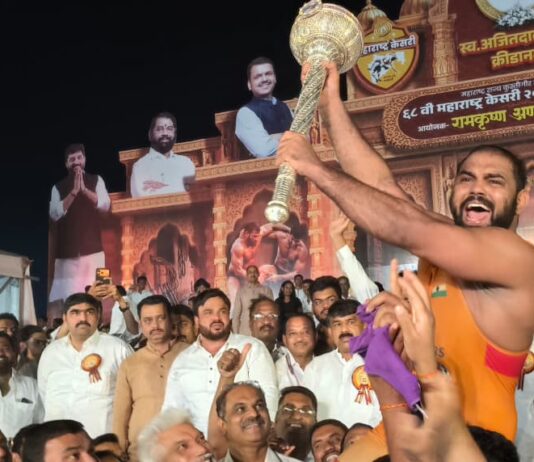 हर्षवर्धन सदगीर यंदाचा महाराष्ट्र केसरी; दुसऱ्यांदा मानाच्या किताबावर नाव