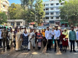 भाजपा स्थापना दिनानिमित्त पाषाण सुतारवाडी मध्ये स्वच्छता अभियान उत्साहात
