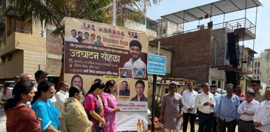 औंध गुरुद्वारा ते मलिंग चौक ड्रेनेज लाईन कामाचे उद्घाटन