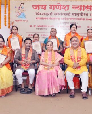आमदार हेमंत रासने यांच्यासह मान्यवरांनी केले मातृशक्तीला वंदन