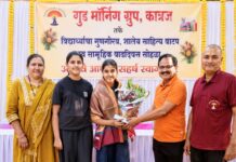 गुड मॉर्निंग ग्रुप, कात्रजचा प्रेरणादायी उपक्रम: विद्यार्थ्यांचा गुणगौरव, साहित्य वाटप आणि सामूहिक वाढदिवस उत्साहात
