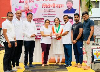 कोथरुड विधानसभा मतदारसंघ (उत्तर मंडल) यांच्या वतीने पाषाण येथील मा. आमदार चंद्रकांत दादा पाटील जनसंपर्क कार्यालयात योग शिबिराचे आयोजन