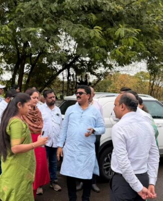 संत तुकाराम महाराज पालखी मार्गाची उपमहापौर परशुराम वाडेकर यांच्याकडून पूर्वपाहणी