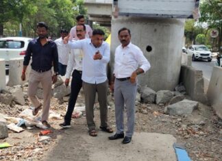 पावसाळ्यापूर्वी बाणेर रोडवरील वाहतूक व मेट्रो कामांची अतिरिक्त आयुक्त ओमप्रकाश दिवटे यांच्याकडून संयुक्त पाहणी; संबंधित विभागांना तातडीच्या सूचना