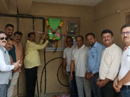 Aura Ville बावधन येथे सौर ऊर्जा प्रकल्पाचे नगरसेवक दिलीप वेडे पाटील यांच्या हस्ते उद्घाटन