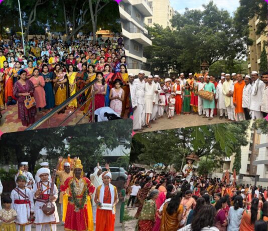 आषाढी एकादशीनिमित्त राधेश्वरी नगरात पंढरीच्या वारीचा भक्तिमय सोहळा उत्साहात संपन्न