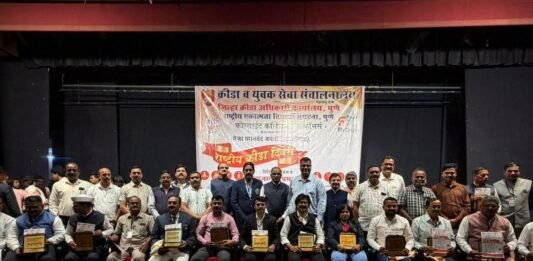 राष्ट्रीय क्रीडा दिनानिमित्त पुण्यात क्रीडा जागृती प्रभातफेरी