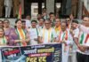 खड्डे, जलपर्णी आणि पूरस्थितीच्या प्रश्नांवर राष्ट्रवादी काँग्रेस शरद पवार गटाच पुणे महापालिकेत शहर अध्यक्ष श्रीकांत पाटील यांच्या नेतृत्वाखाली आंदोलन