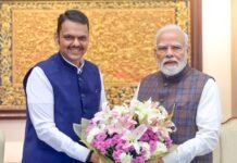 मुख्यमंत्री देवेंद्र फडणवीस यांनी घेतली प्रधानमंत्री नरेंद्र मोदींसह केंद्रीय मंत्र्यांची भेट