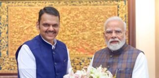 मुख्यमंत्री देवेंद्र फडणवीस यांनी घेतली प्रधानमंत्री नरेंद्र मोदींसह केंद्रीय मंत्र्यांची भेट