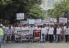 महाळुंगे- माण रस्त्याच्या दुरवस्थेविरोधात हिंजवडी आयटी पार्कमध्ये मूक मोर्चा