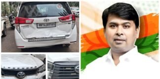 विधान परिषद आमदार अमित गोरखे यांच्या वाहनाला नाशिकमध्ये अपघात