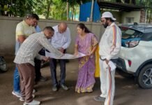 पाषाण–सुतारवाडी मुख्य रस्ता व सर्व्हिस रोडची पतविभाग कार्यकारी अभियंता यांच्यासह प्रभाग समिती अध्यक्ष रोहिणी चिमटे यांची प्रत्यक्ष पाहणी