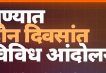 पुण्यात दोन दिवसांत विविध आंदोलने