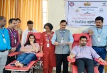 रक्तदानातून माणुसकीचा संदेश: भारती विद्यापीठ्स कॉलेज ऑफ इंजिनिअरिंग फॉर विमेनमध्ये आरोग्य जागृतीचा उपक्रम
